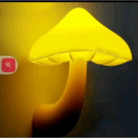 mushroom night light wall plug socket