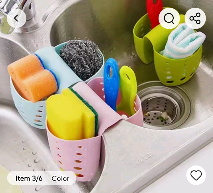 Kitchen Storage Drain Basket Sink Holder Adjustable Soap Sponge Shelf Double Saddle Style Drain Rack