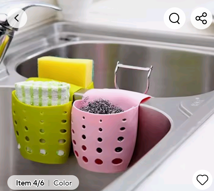 Kitchen Storage Drain Basket Sink Holder Adjustable Soap Sponge Shelf Double Saddle Style Drain Rack