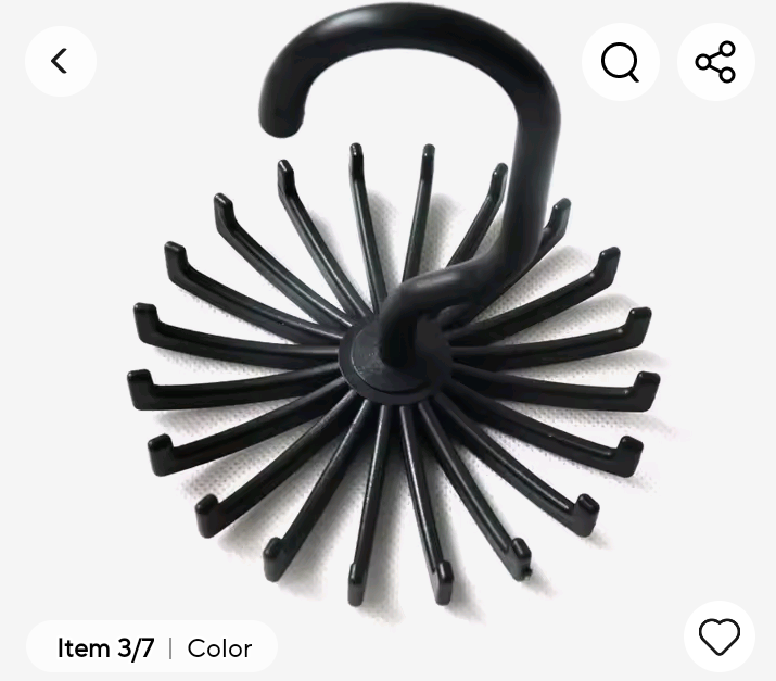 Tie Hanger – Plastic Portable Tie Rack | Closets Rotating Hook Holder Belt Clothes Tie