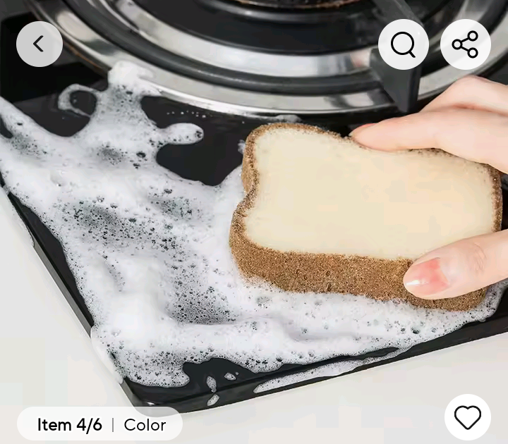 Creative Toast Shape Dish-Washing Sponges Washable Kitchen Scrubber
