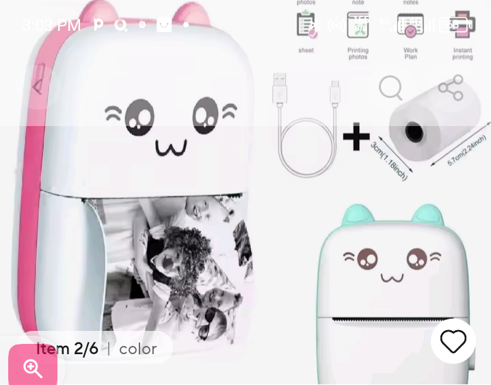Wireless Mini Thermal Printer Compact Size Bluetooth Connectivity Portable Sticker Printer